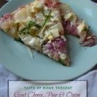 Taste of Home Tuesday - Goat Cheese, Pear & Onion Pizza
