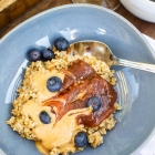 Toasted Steel Cut Oatmeal with Apple Butter