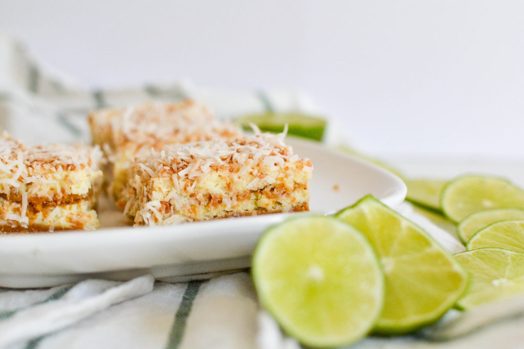 Coconut lime Napoleon bars