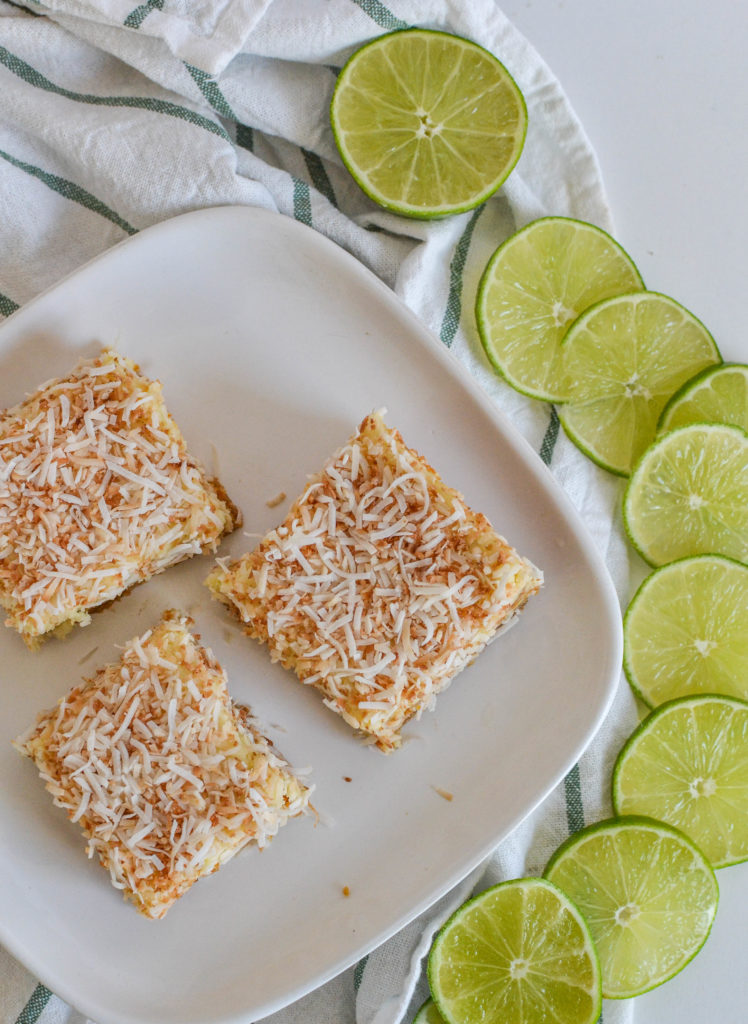 Toasted Coconut Lime Squares