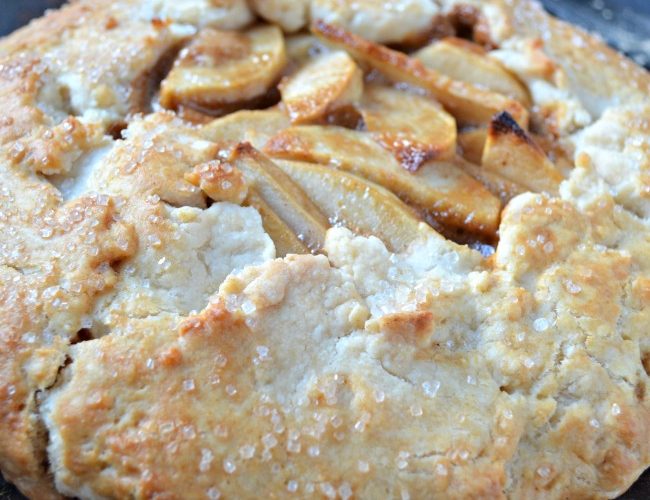 rustic caramel apple tart