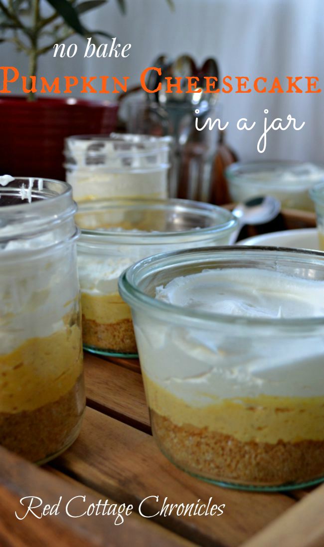 No Bake Pumpkin Cheesecake…in a jar