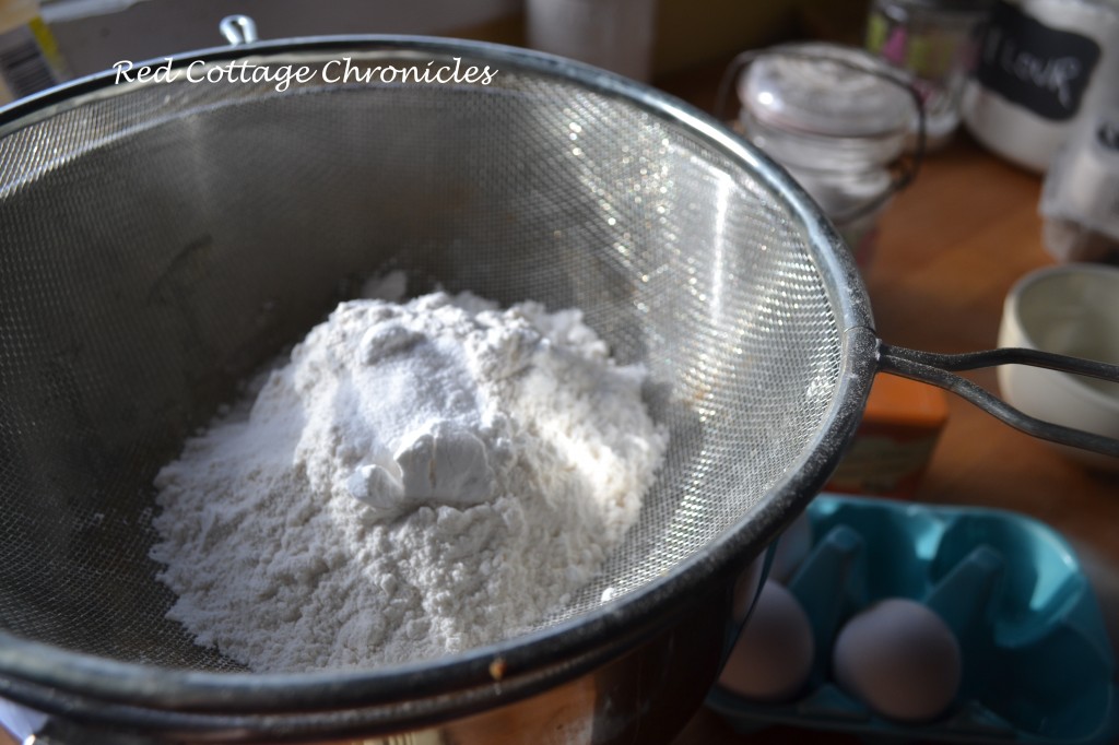 Sift dry ingredients into creamed mixture and mix until well blended and a soft dough forms