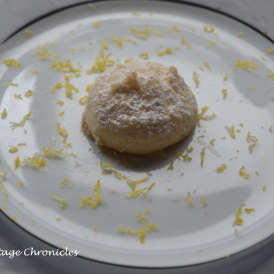 Lemon shortbread snowballs