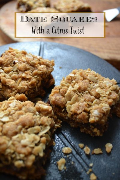 citrus date squares