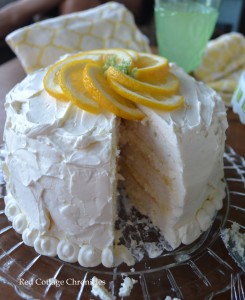 Triple layer lemon cake