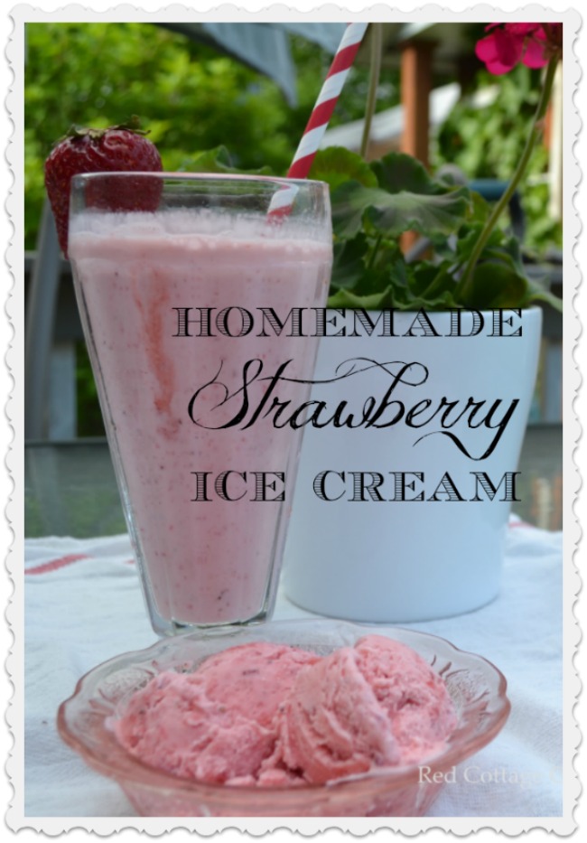 Homemade Strawberry Ice Cream