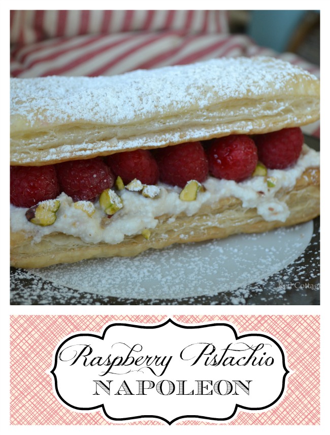 raspberry pistachio napoleon