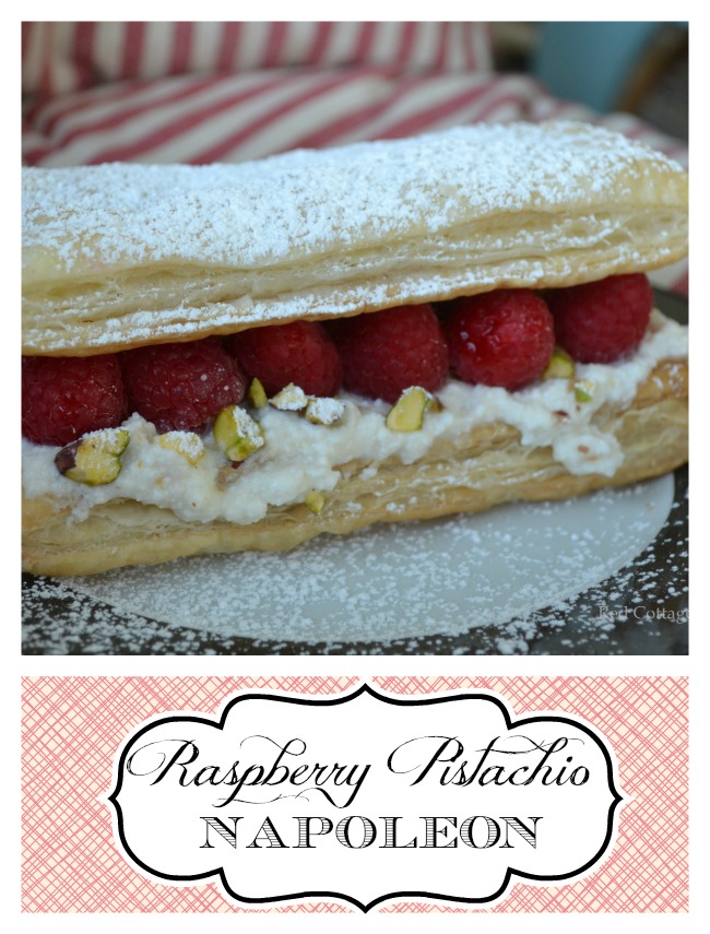 raspberry pistachio napoleon