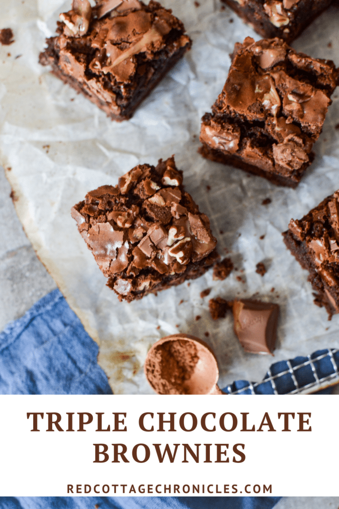 Triple Chocolate Brownies Pinterst Pin