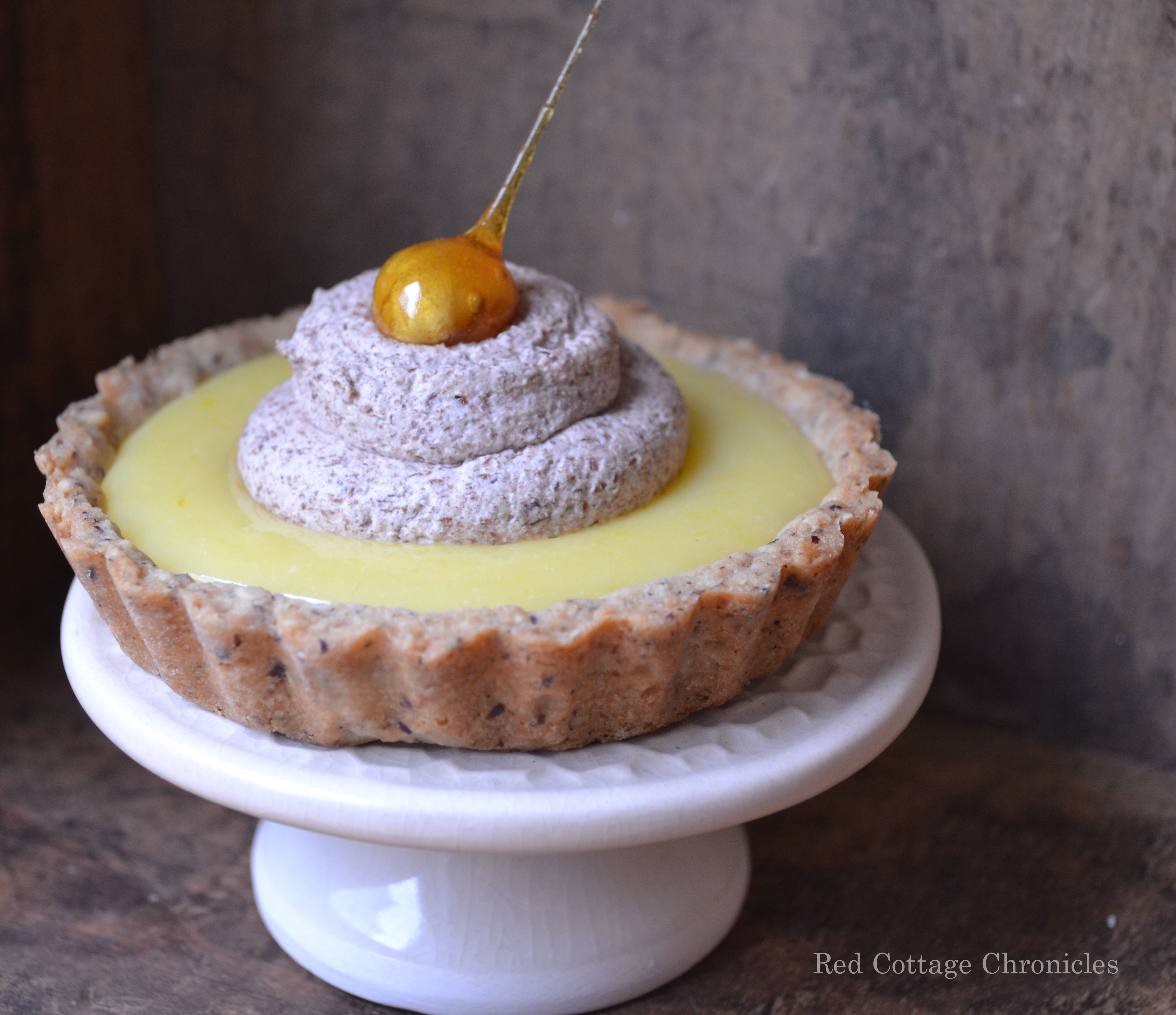 Hazelnut Crusted Orange Chocolate Tart - Red Cottage Chronicles