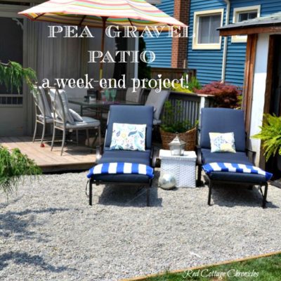 Backyard Makeover – Pea Gravel Patio