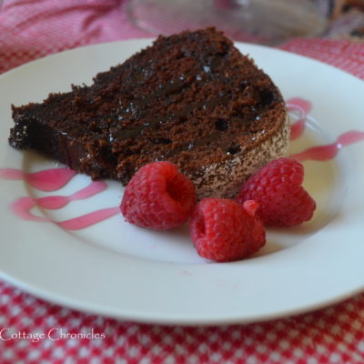 Triple Chocolate Raspberry Cake