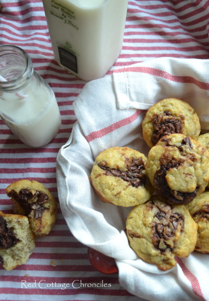 Chocolate Hazelnut Banana Muffins