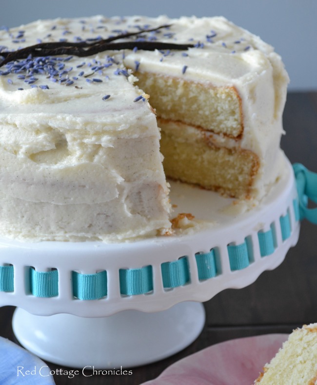 Vanilla Lavender Cake - Red Cottage Chronicles