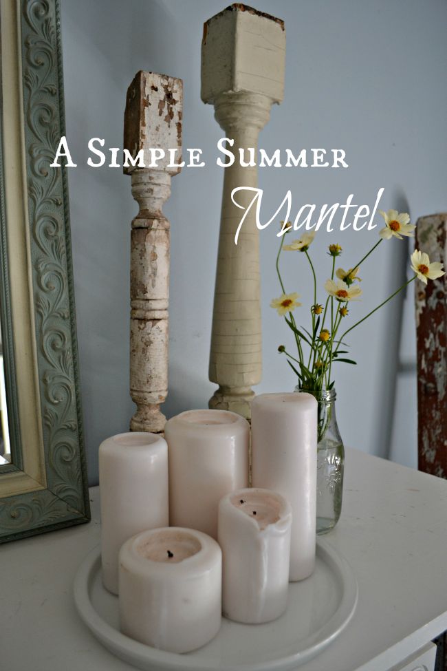 Simple Summer Mantel