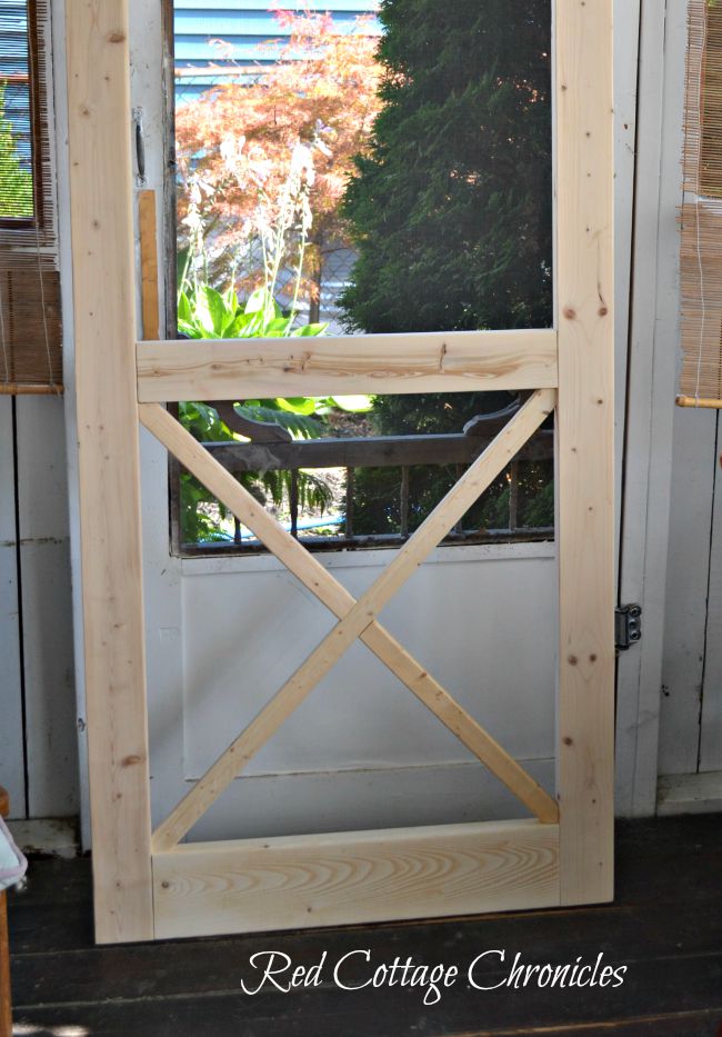 Diy Wood Screen Door Tutorial Red, How To Build A Simple Wooden Screen Door