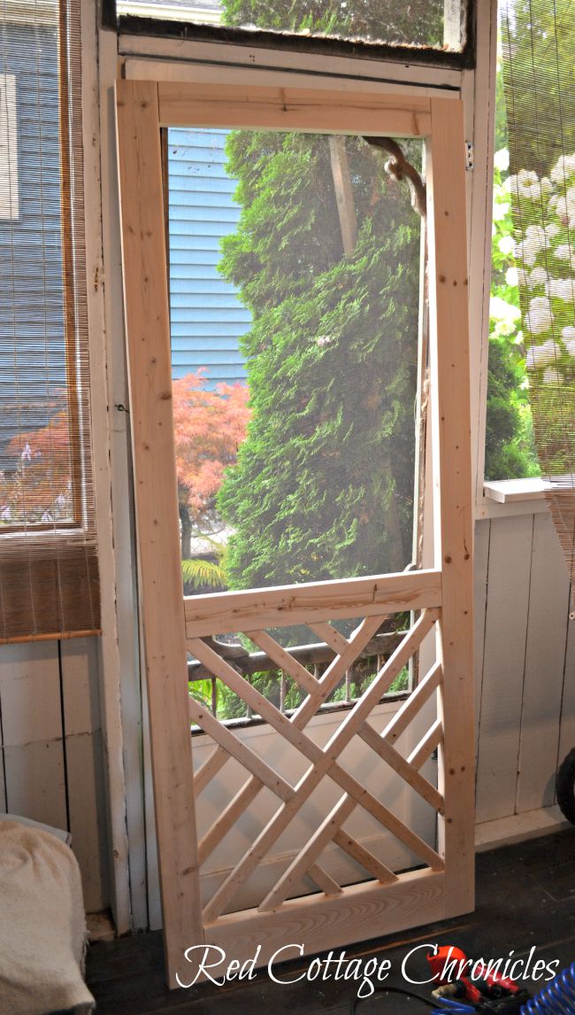 DIY Wood Screen Door Tutorial - Red Cottage Chronicles