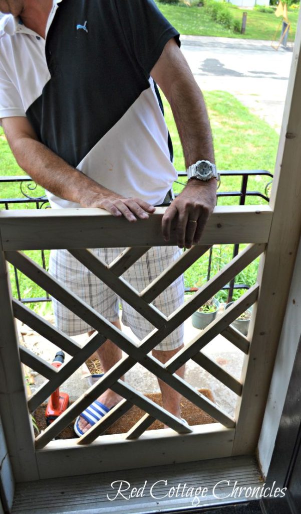 DIY Wood Screen Door Tutorial Red Cottage Chronicles