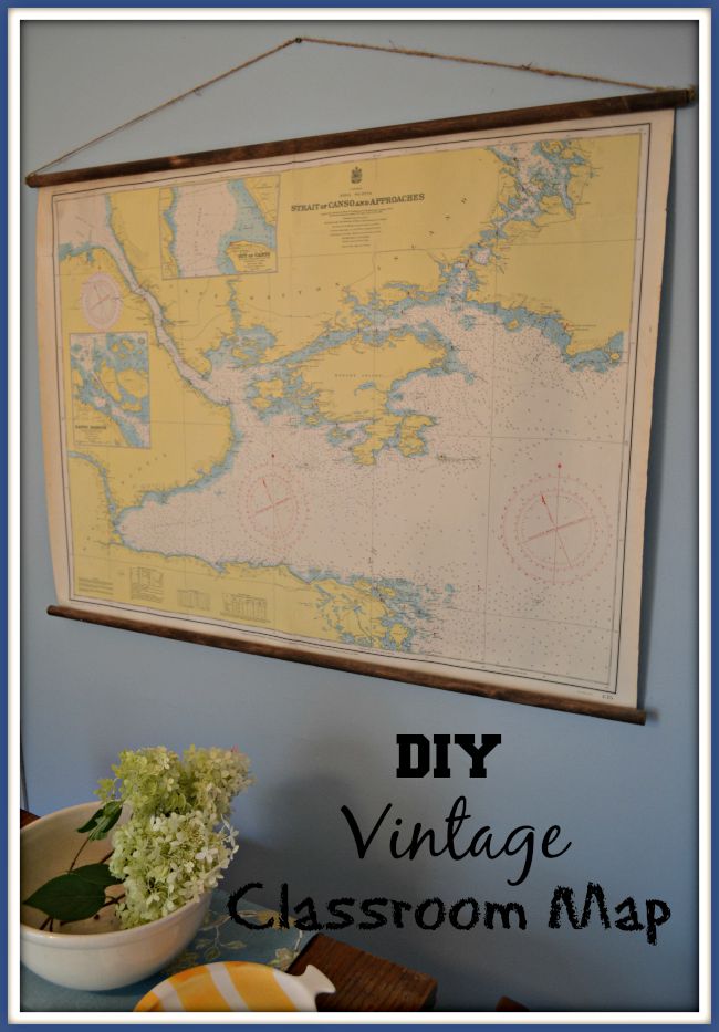 DIY Vintage Classroom Map