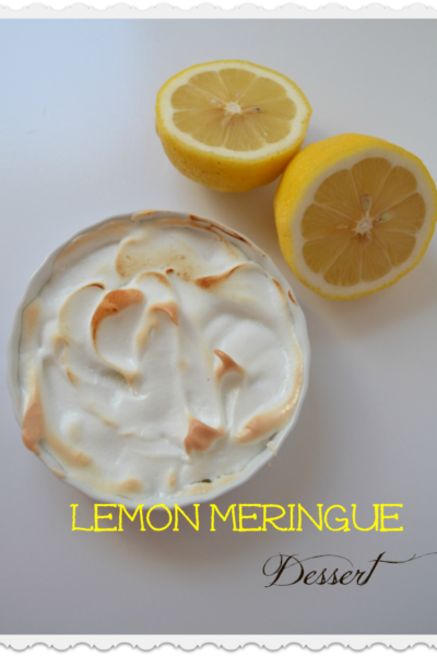 Crustless lemon meringue pie