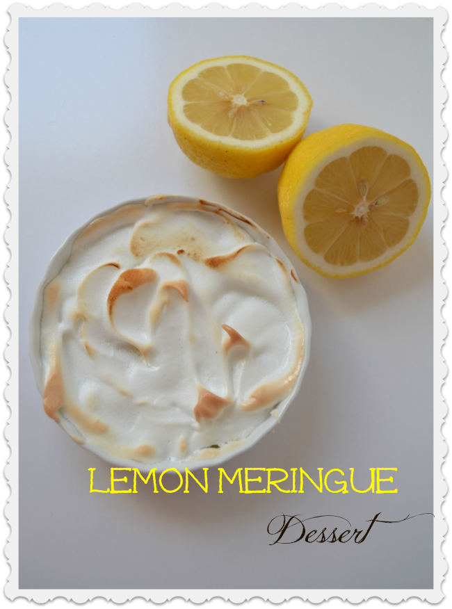 Crustless lemon meringue pie