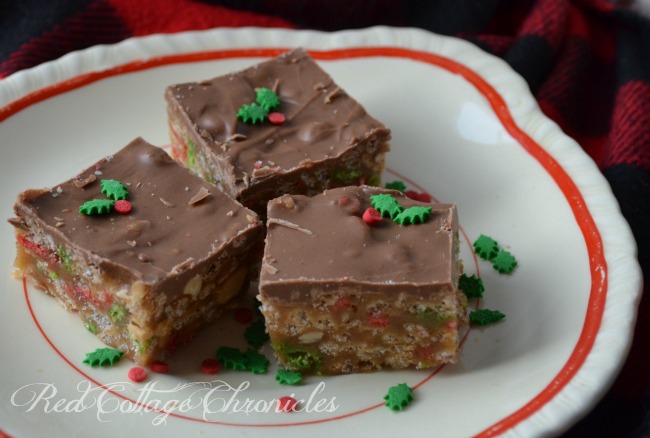 Holiday Rice Krispie Sweet Marie Bars