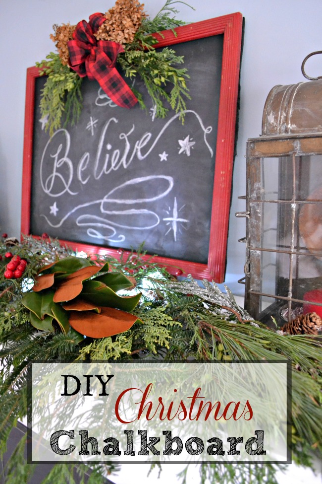 DIY Christmas Chalkboard Sign