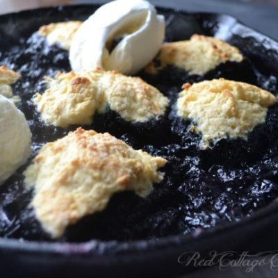 Skillet Blueberry Slump