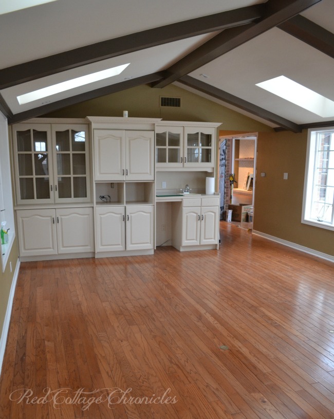 A coat of pain transforms some dated cabinets