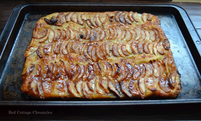 Light layers of pastry make the perfect crust for a sweet caramelized apple topping