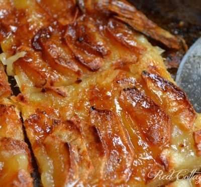 This Caramel Apple puff pastry starts with frozen pastry dough is ready in under an hour