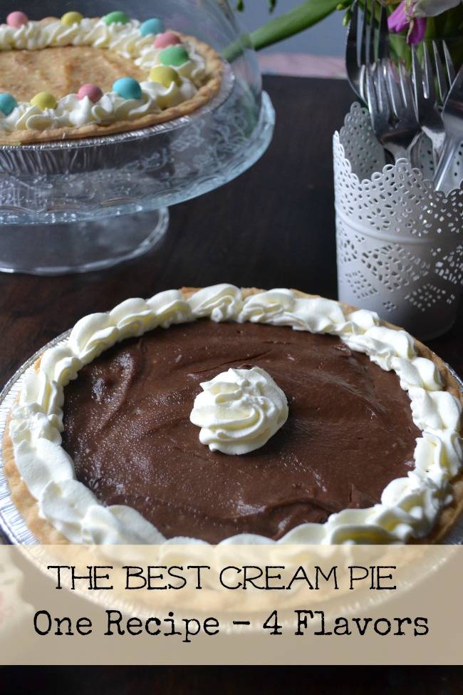 One Cream Pie Recipe Four Different Pies