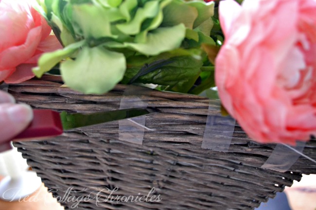 Try a flower basket instead of a spring wreath on your front door