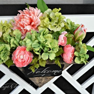 How to Make a Spring Flower Basket for your Front Door