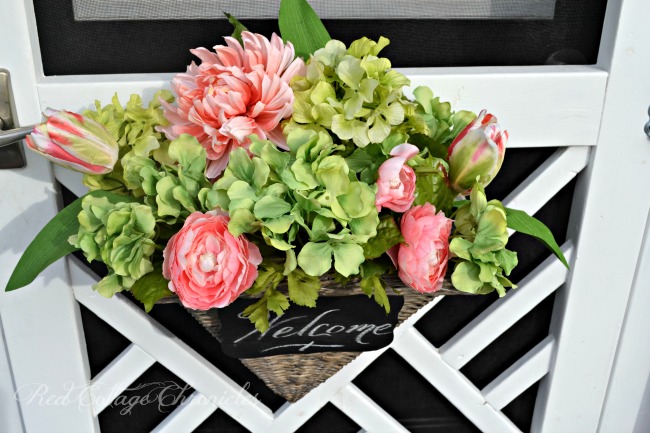 How to Make a Spring Flower Basket for your Front Door