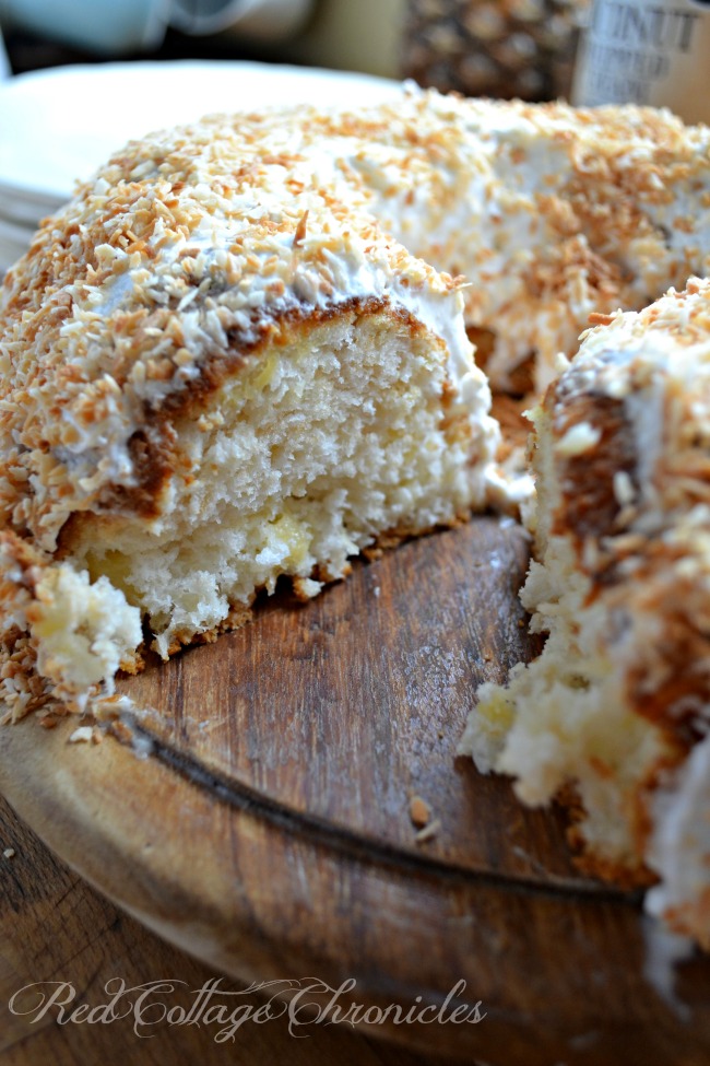 Pineapple Coconut Angel Food Cake