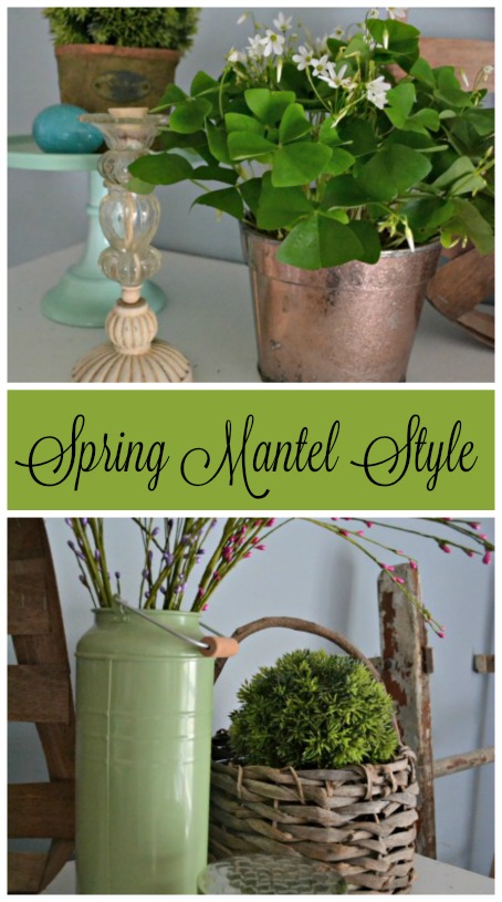 Bringing spring inside with a fresh spring mantel
