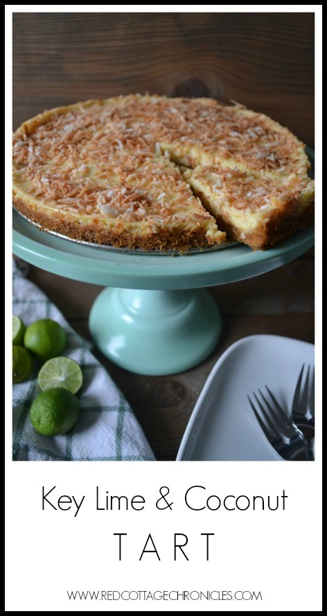 This tangy Key Lime Coconut Tart is so easy to make