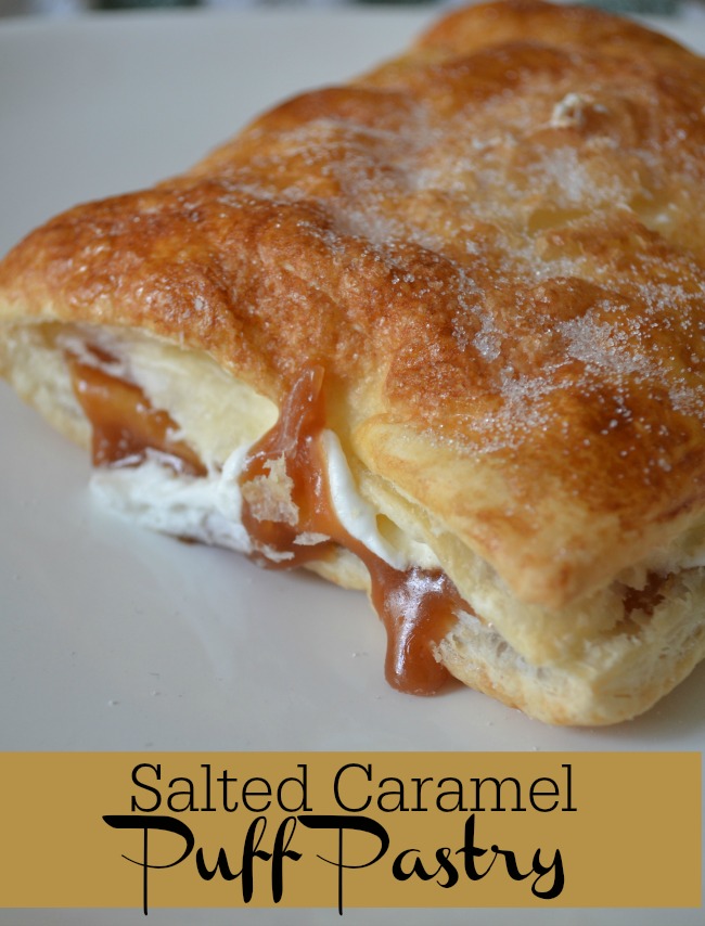 Layers of buttery pastry surrounds a delicious salted caramel sauce and fresh whipped cream making this Salted Caramel Puff Pastry a real treat
