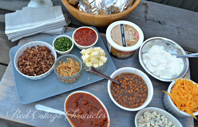 Why not create a self serve baked potato bar at your next get together!