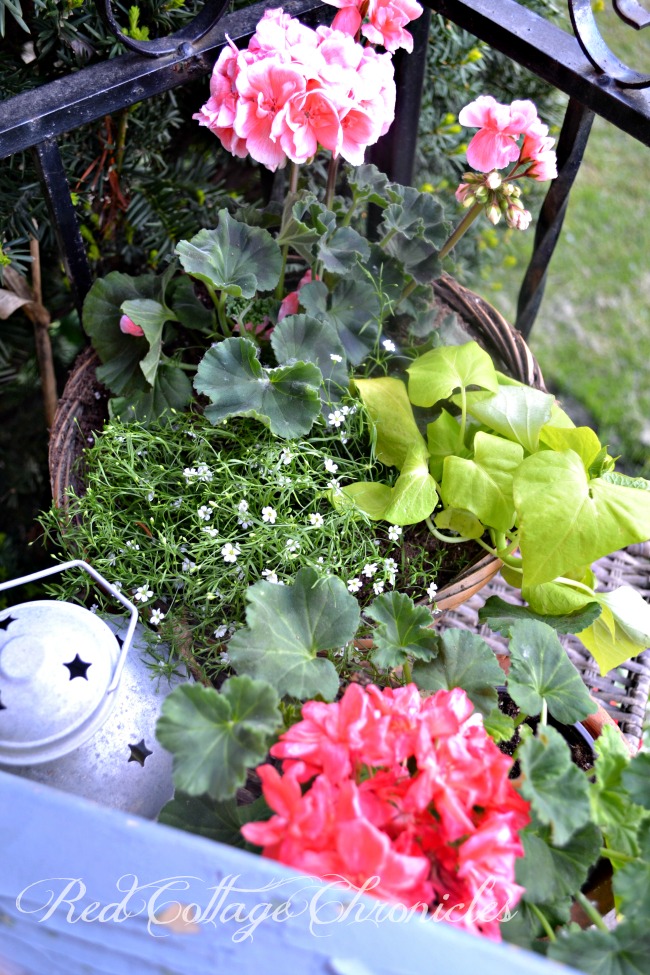 Adding a touch of summer to a small porch