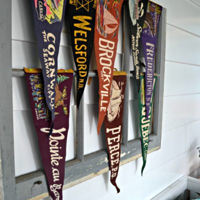 Thrift Store Upcycle – Vintage Pennants