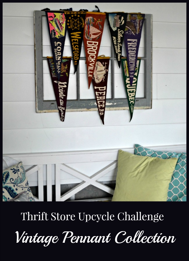 Thrift Store Decor Vintage Pennant Display