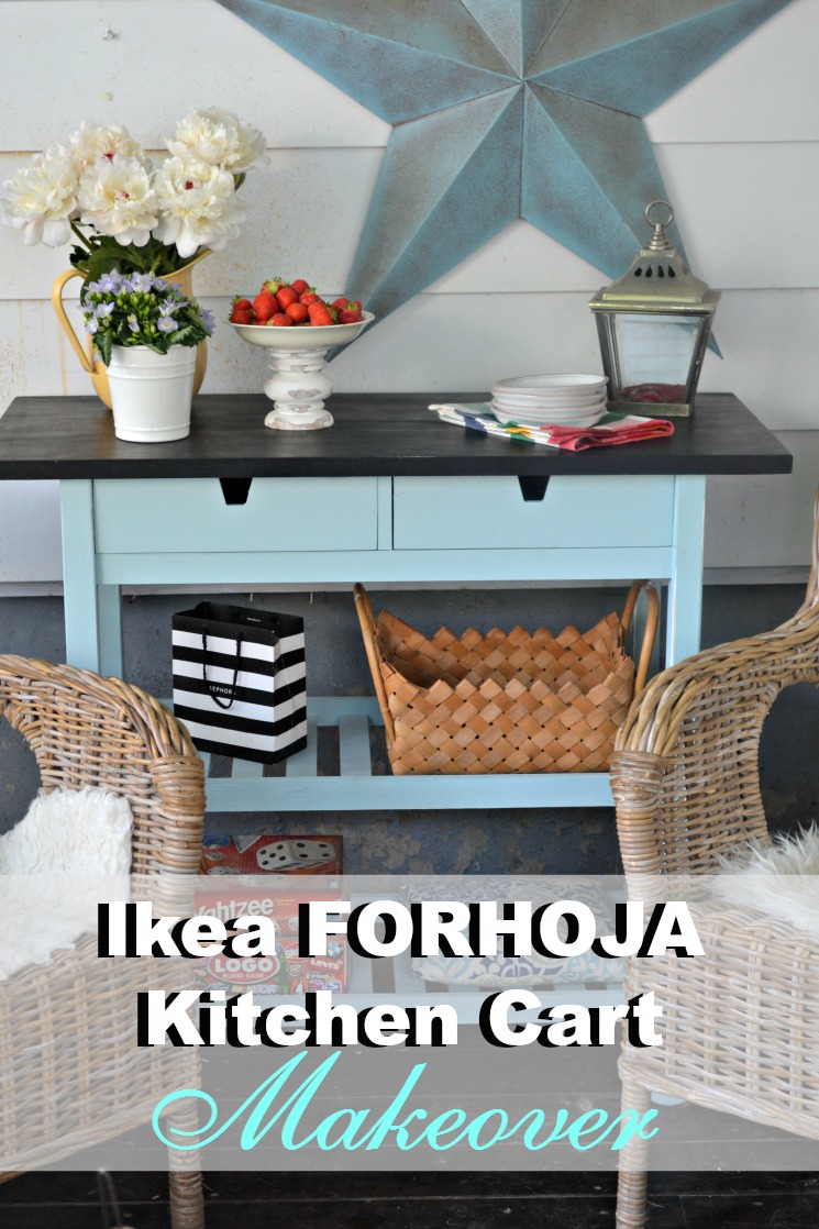 With this simple Ikea Kitchen Cart hack take a simple Forhoja cart and make it your own