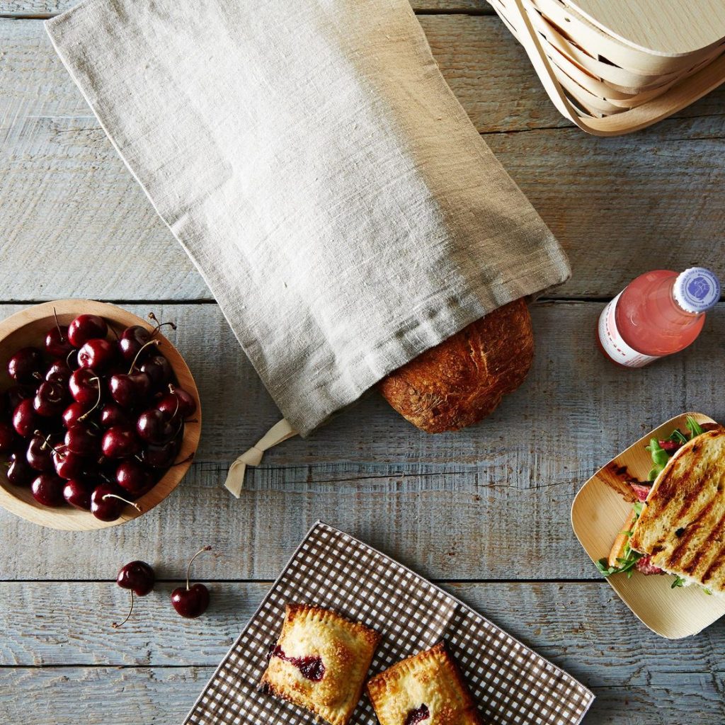 French Country Style Linen Bread Bags