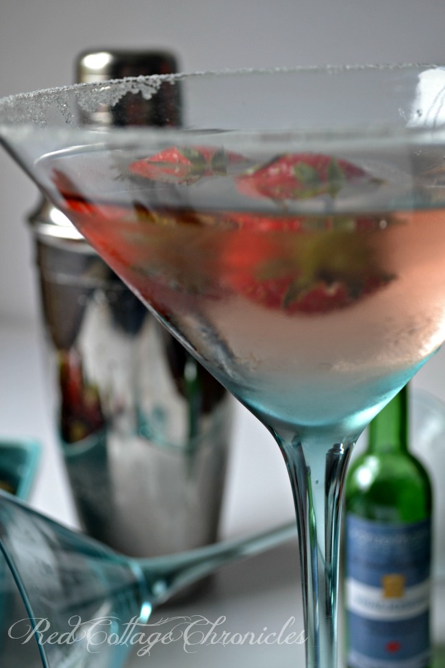 Strawberry Ice Wine Martini