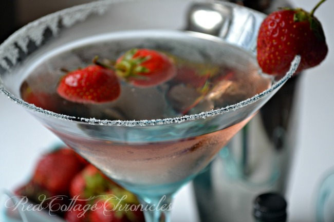 Strawberry Ice Wine Martini