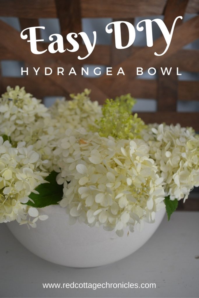 Easy DIY Hydrangea Arrangement