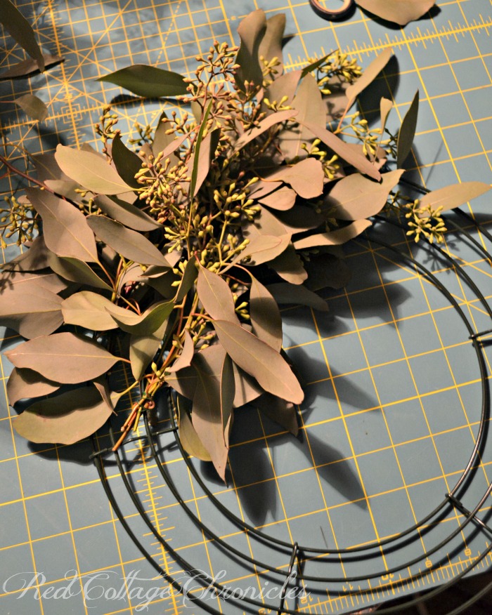 seeded eucalyptus autumn wreath